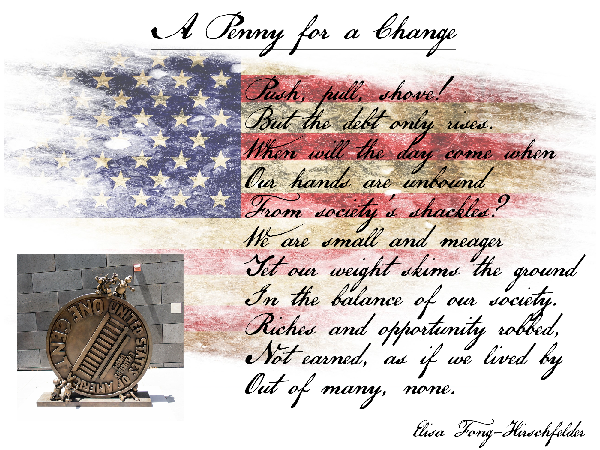 Poem by Elisa Fong-Hirschfedlder: A Penny for a Change