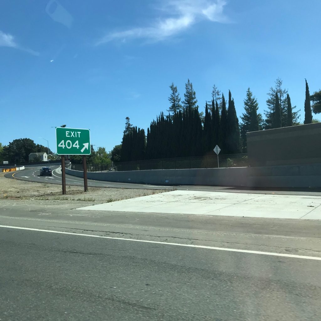 A picture of a highway exit I took on my way back from driving practice.