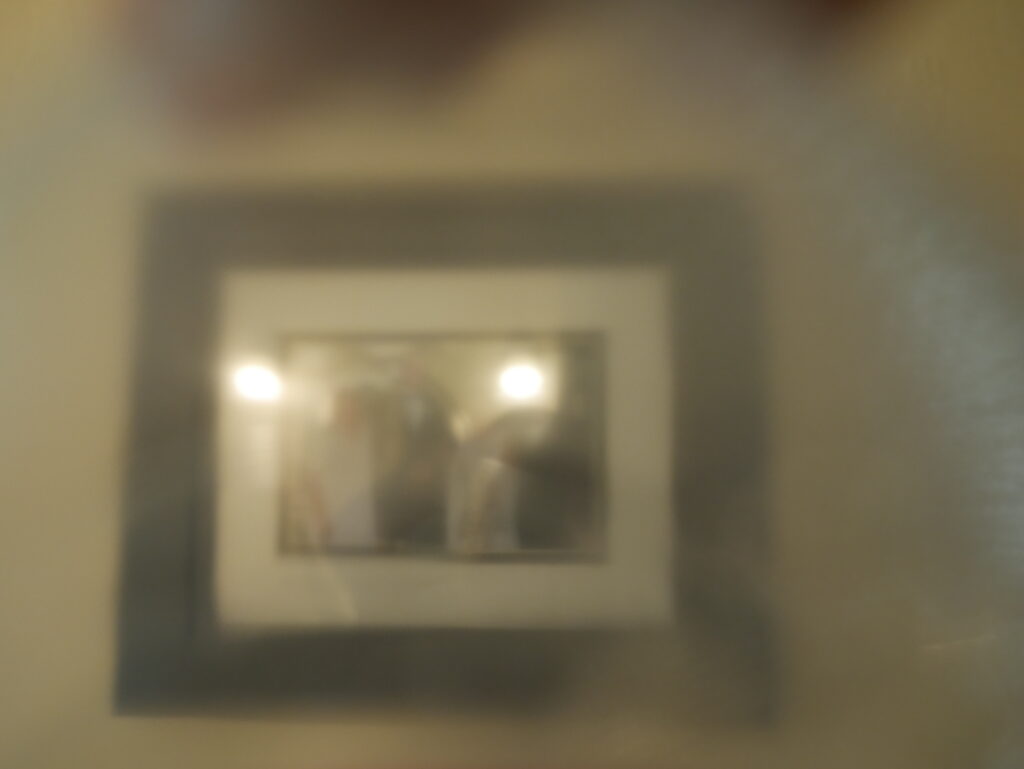 A picture with plastic in front of the lens, taken on a Lumix camera.