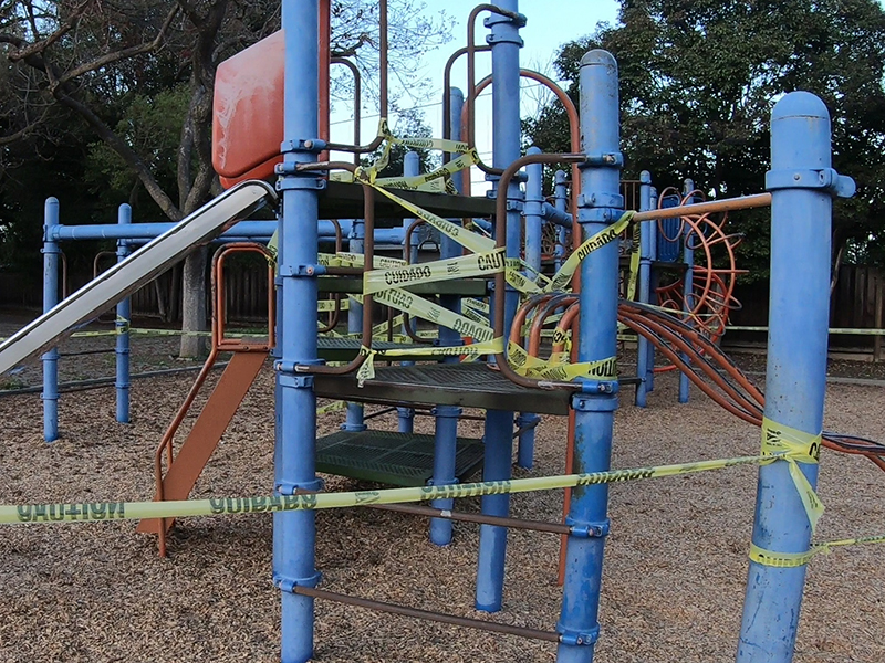 Play structures at the local school