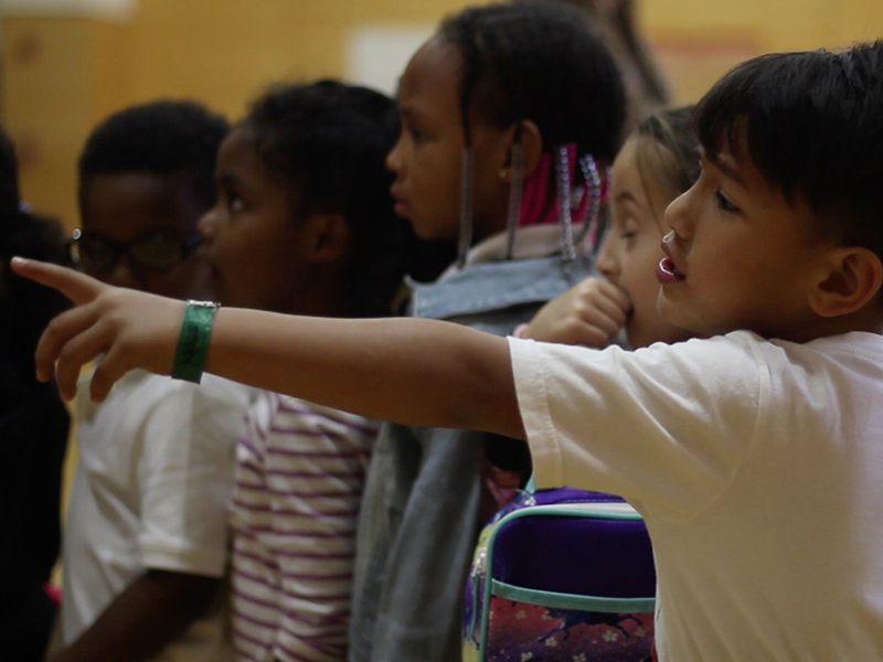 Students grades k-8 collaborate and support each other's growth