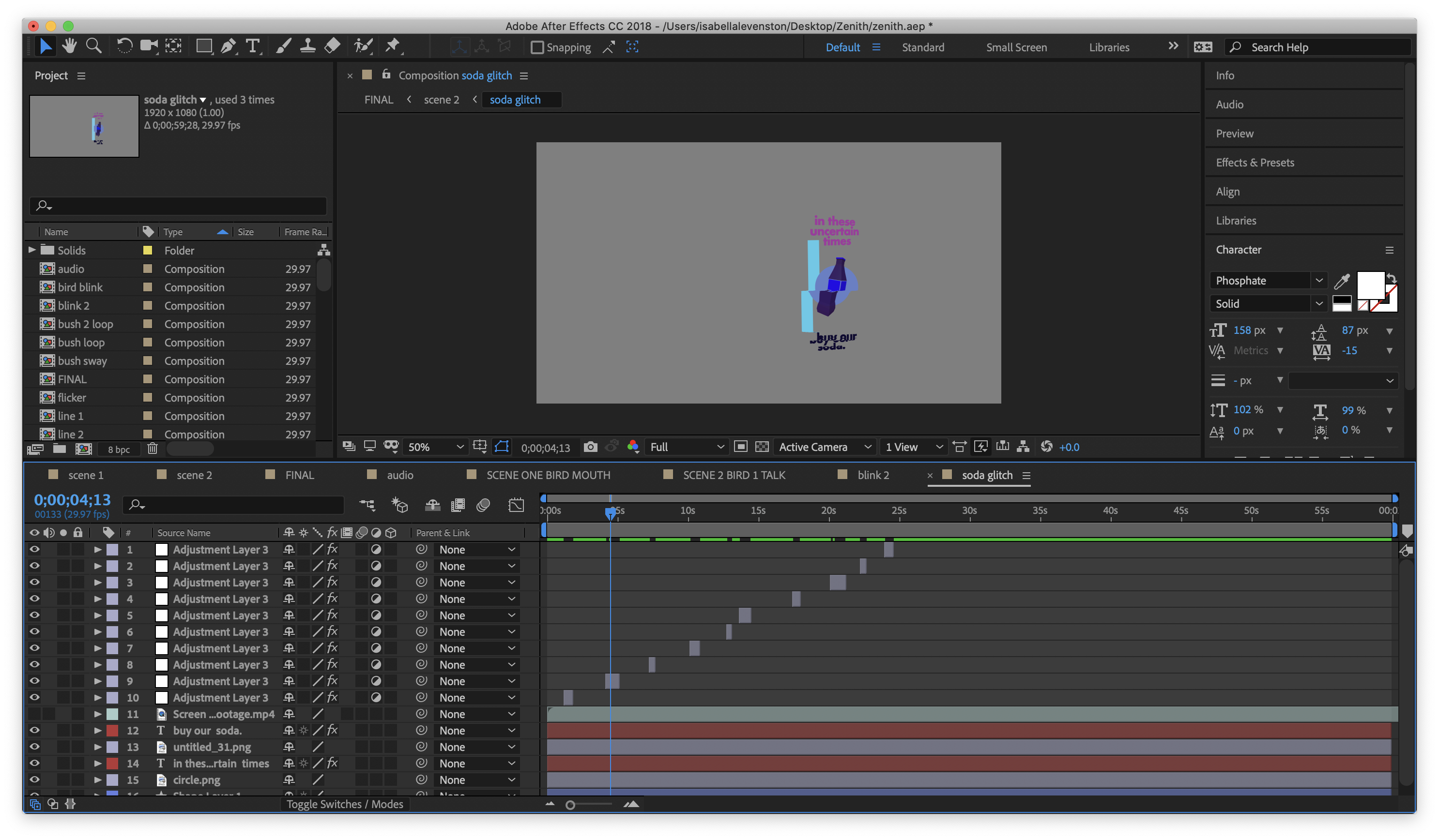 Editing on After Effects