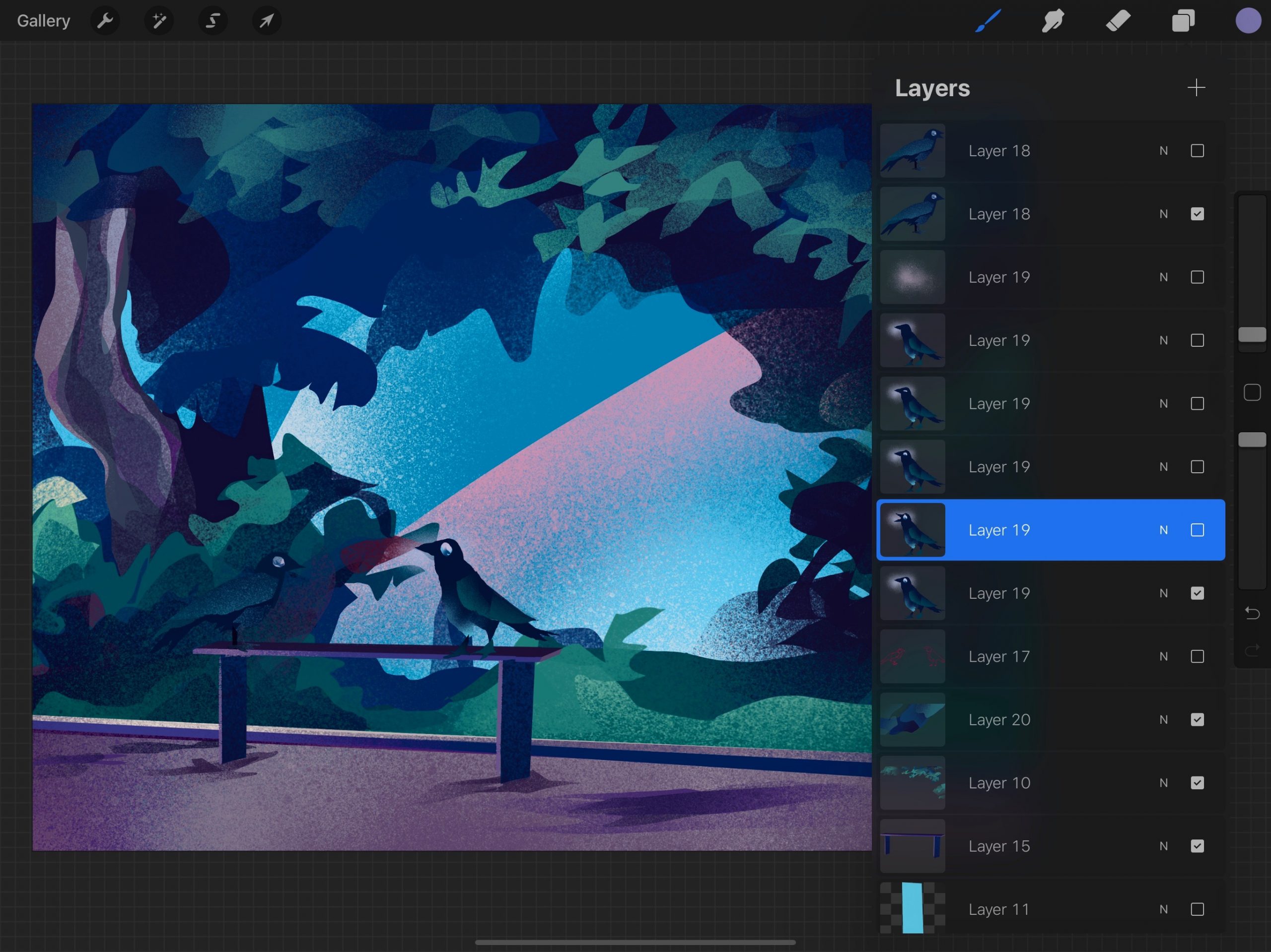 Background process on Procreate