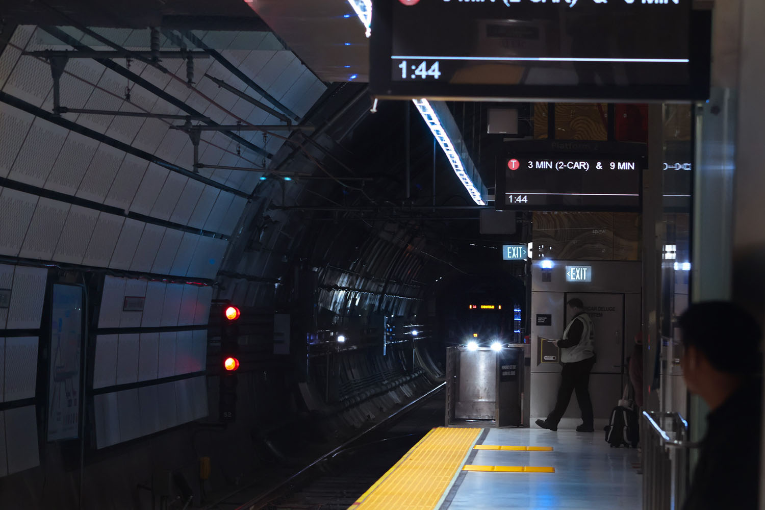 My edited cyberpunk style of the San Francisco Chinatown Metro Station