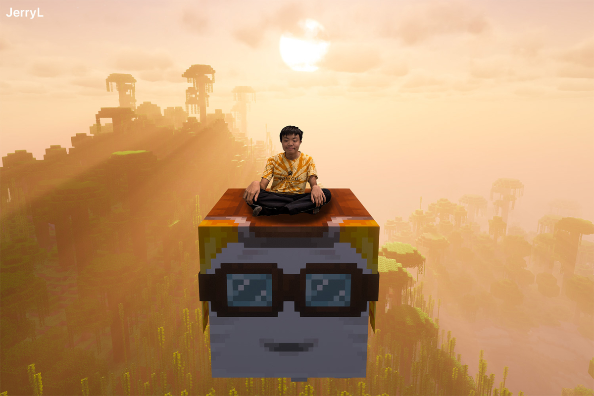 Me riding a happy ghast