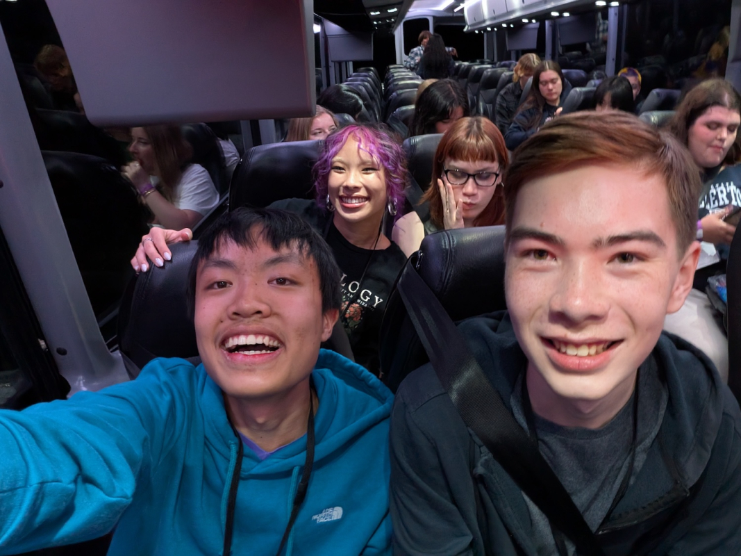 Purple bus grad night: Me, Ryan Lohse, Karen Chien, Audrey Jackson