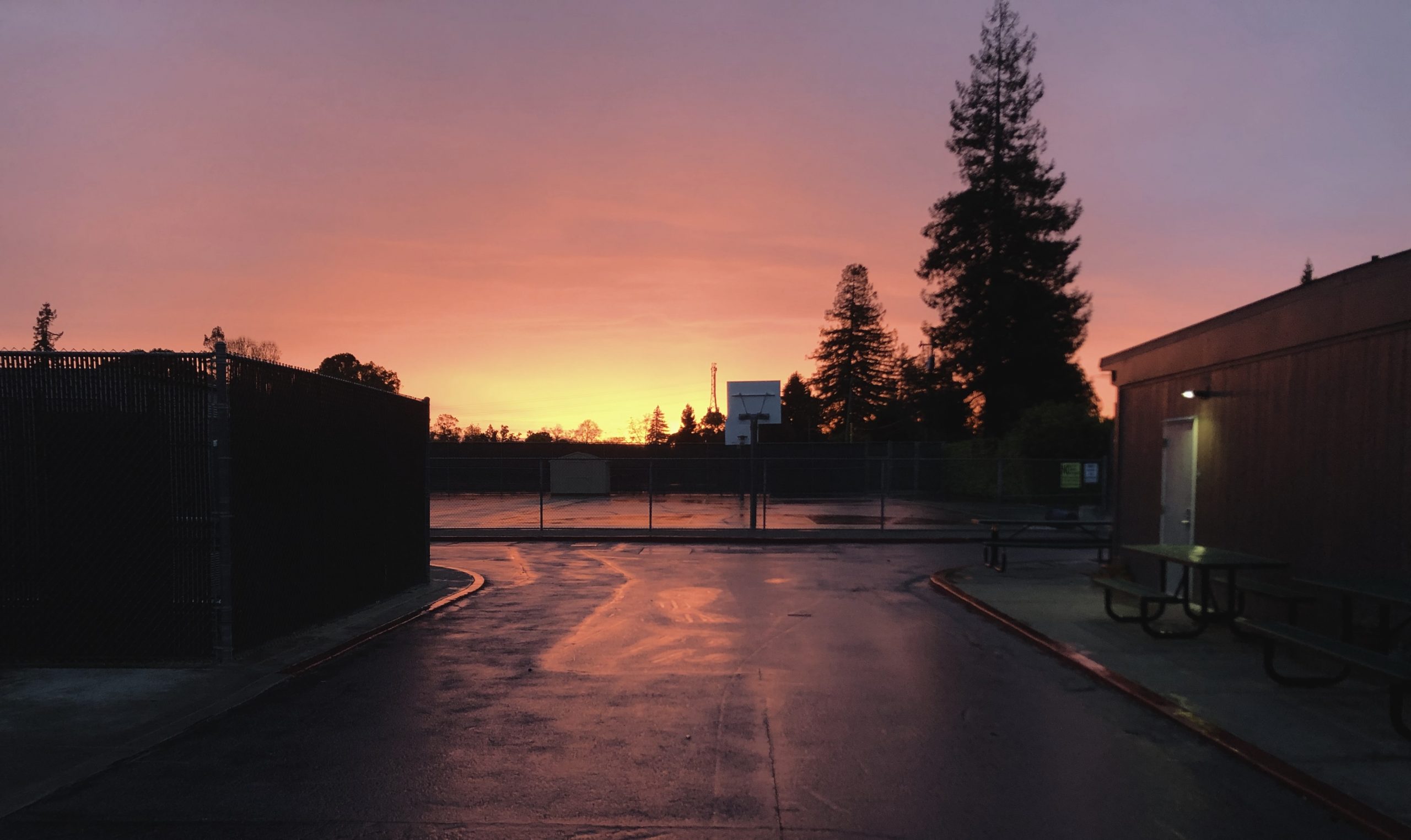 Sunrise at the high school.