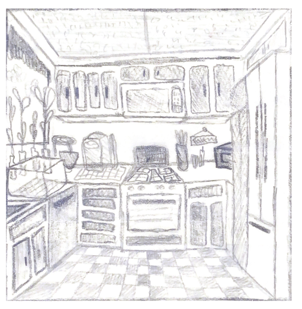drawing of my kitchen