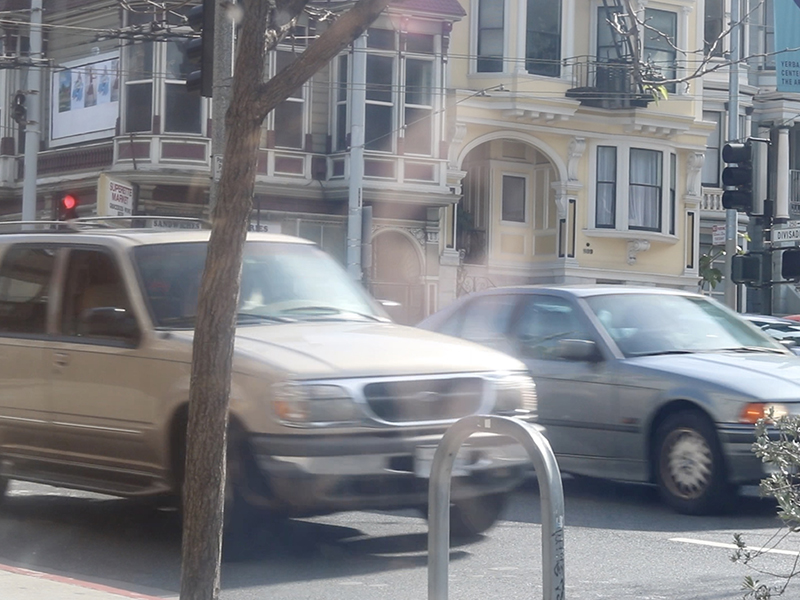 Cars passing by in San Francisco