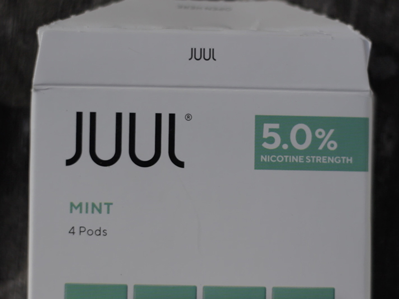 The packaging for Juul pods