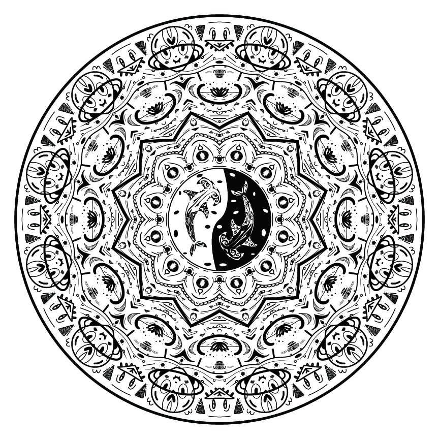 Black and White Mandala