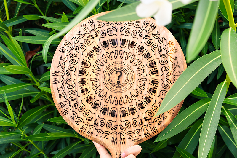 Engraved Mandala on Pizza Board