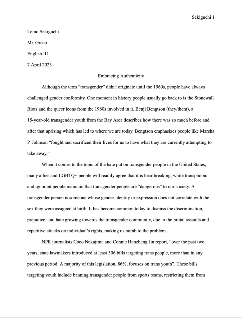 English Research Paper