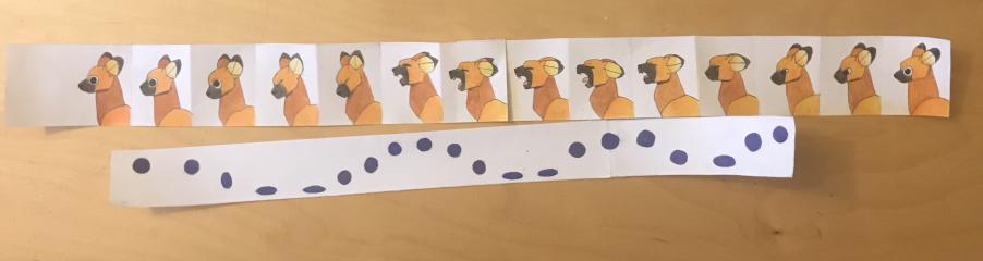 Photo of the animation strips for my Zoetrope animations.