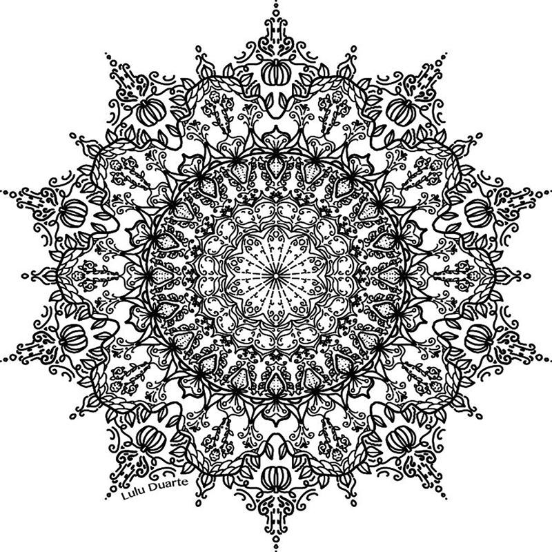 Black & white mandala