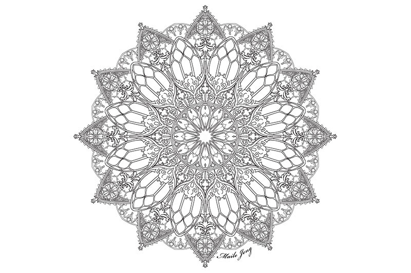 Black and White Mandala