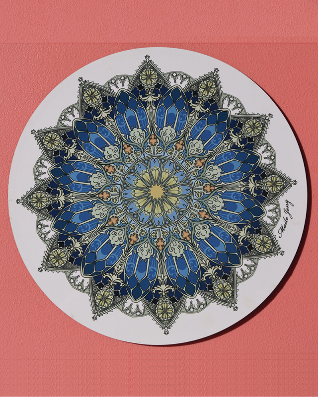 Sublimation Printed Coloered Mandala