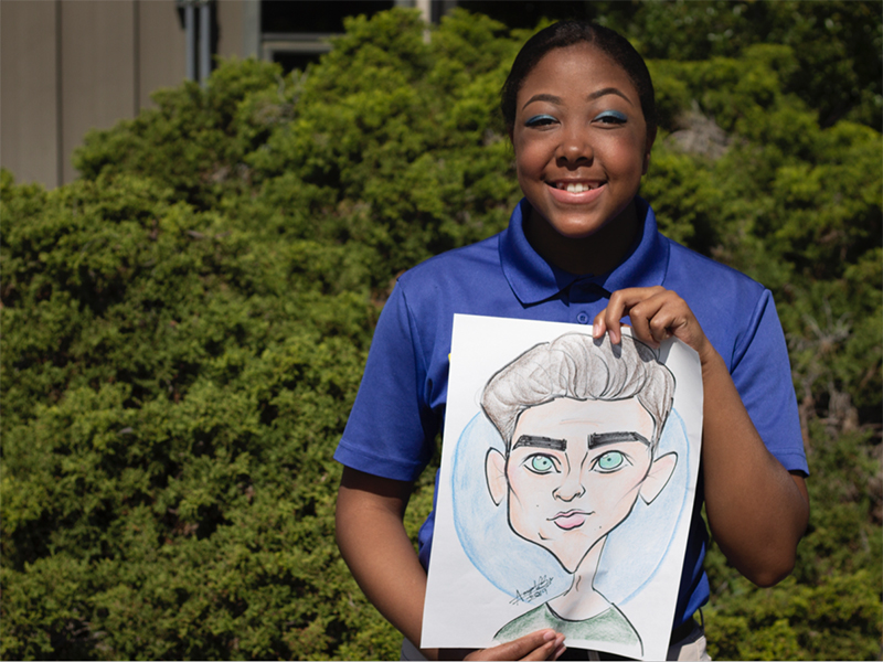 Amyah Baker and her Caricature