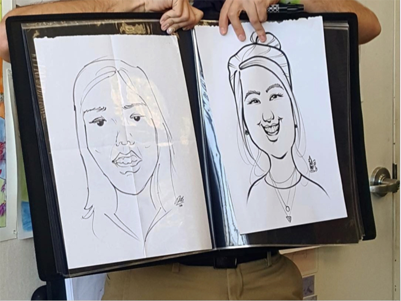 Ames' first Caricature Compared to a Recent One