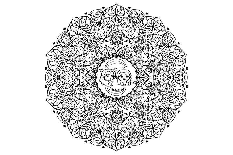 Black and White Mandala