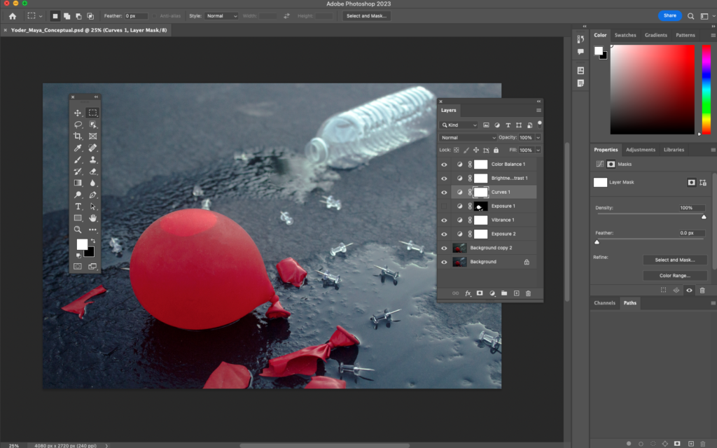 Photoshop interface for my conceptual photo