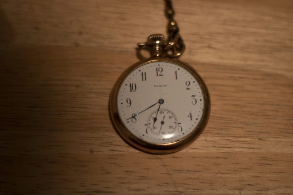 An old pocket watch.