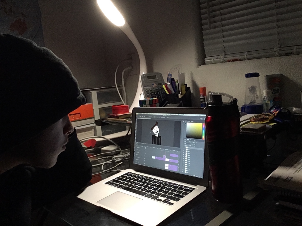 This is me, working on my documentary, at home... during break... during the middle of the night... every day.