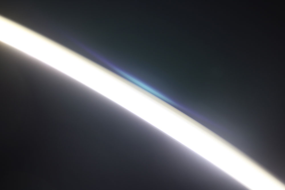 Photo of a beam of light.