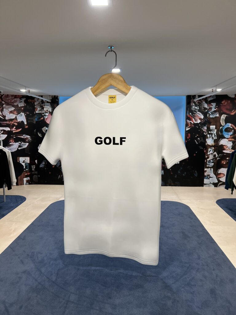 floating shirt in a store