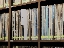 shelf of records from original documentary