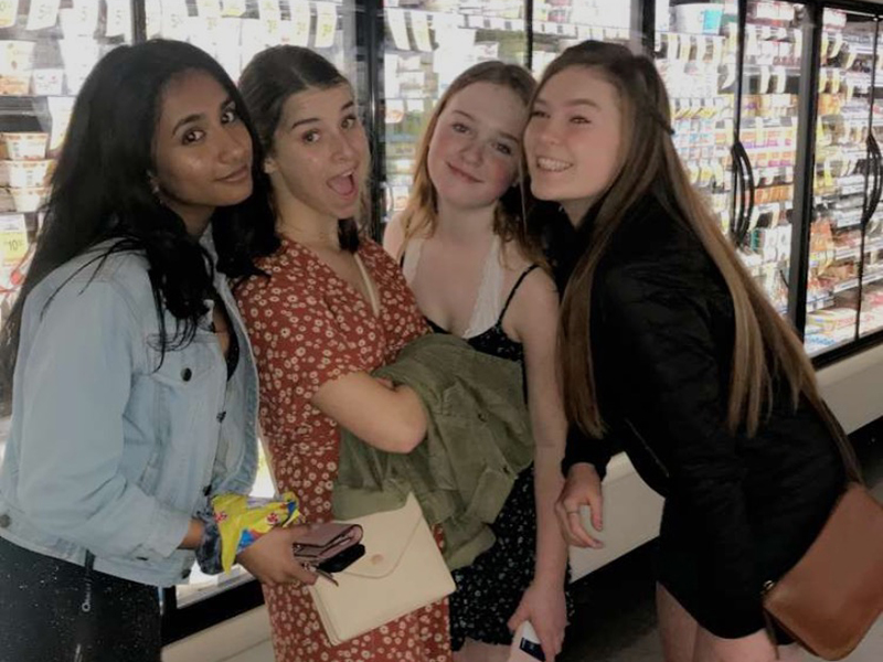Janya and her friends, Clara, Lucy and Abby.
