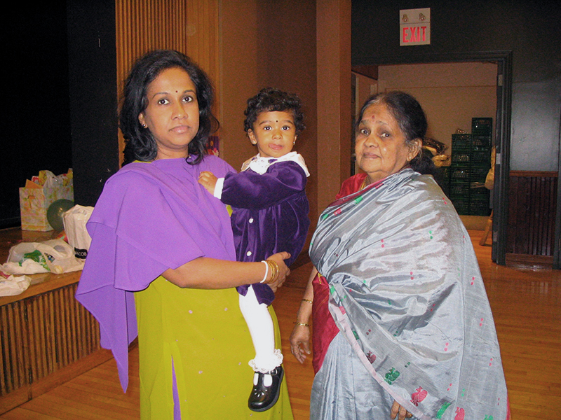 Shanthini, her daughter and her mother.
