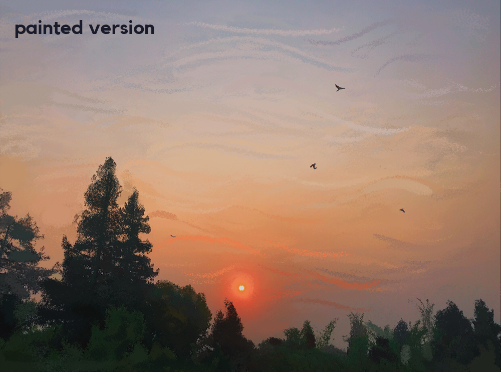 Smoky Sunset painted