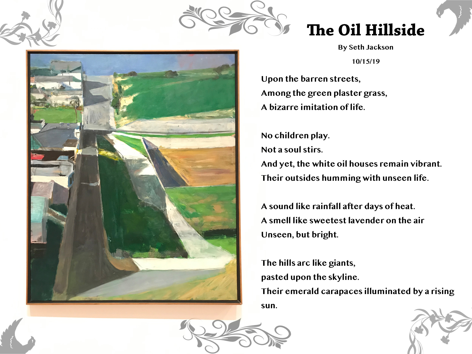 Poem by Seth Jackson The Oil Hillside