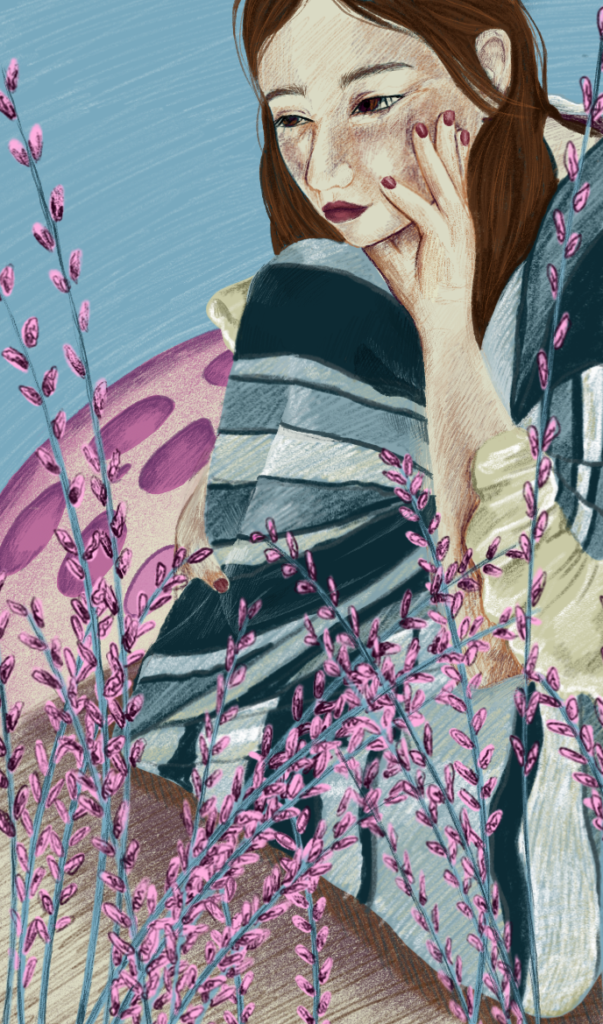 girl in field of lavender