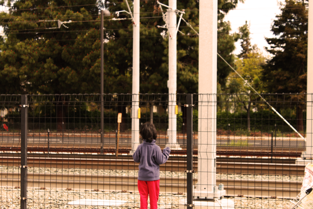photo of child at gate