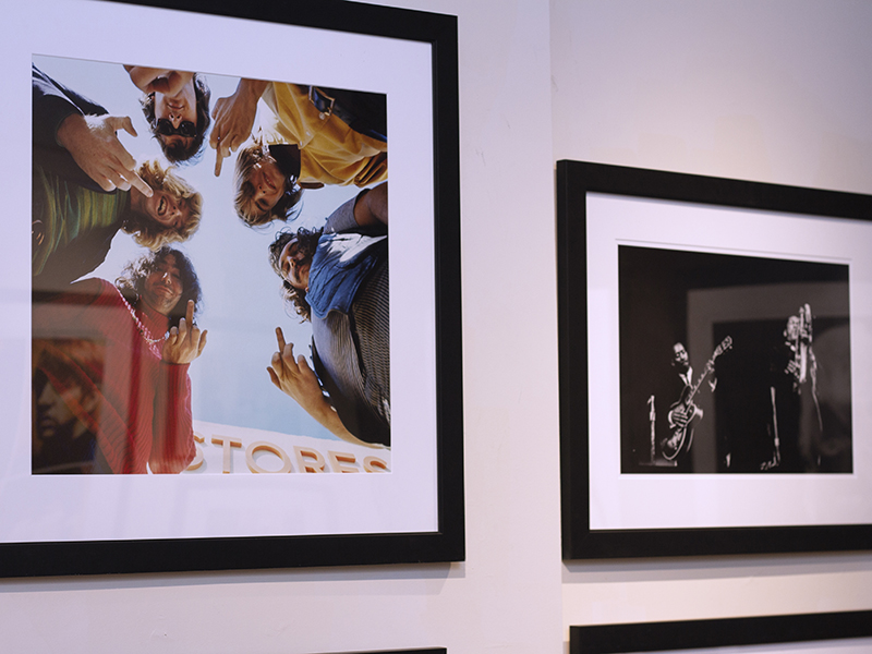 Photograph of the Grateful Dead displayed at the SFAE