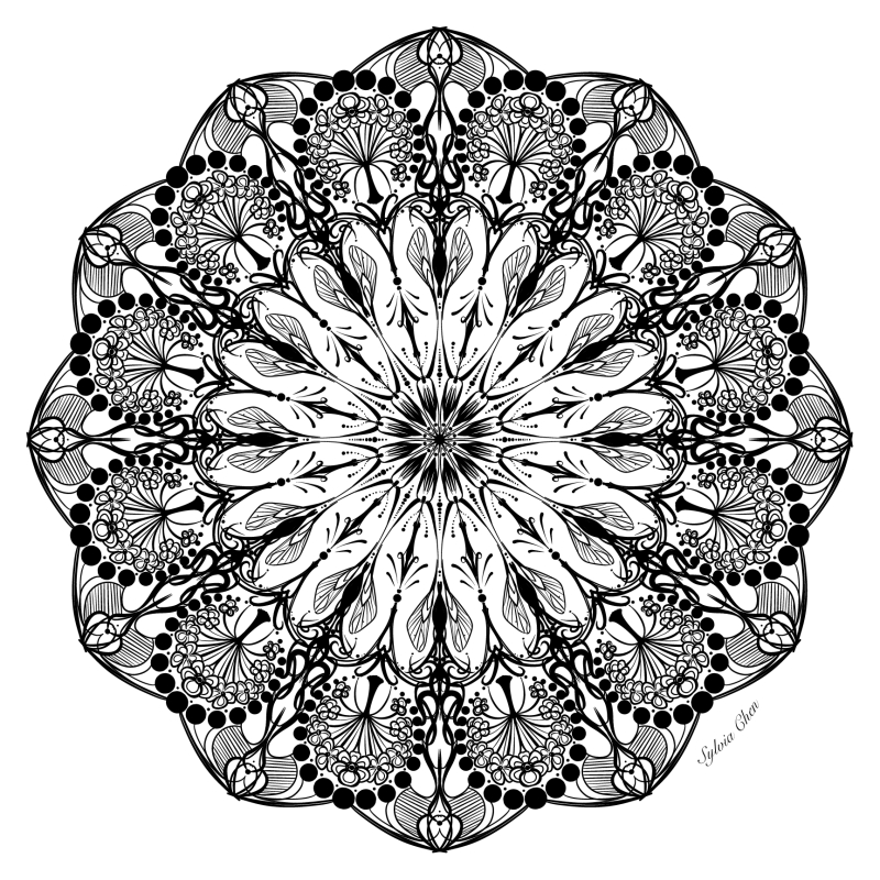 B&W Mandala